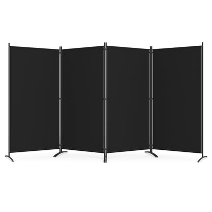 4 Panel Room Divider Screen 6 FT Tall Folding Privacy Partition