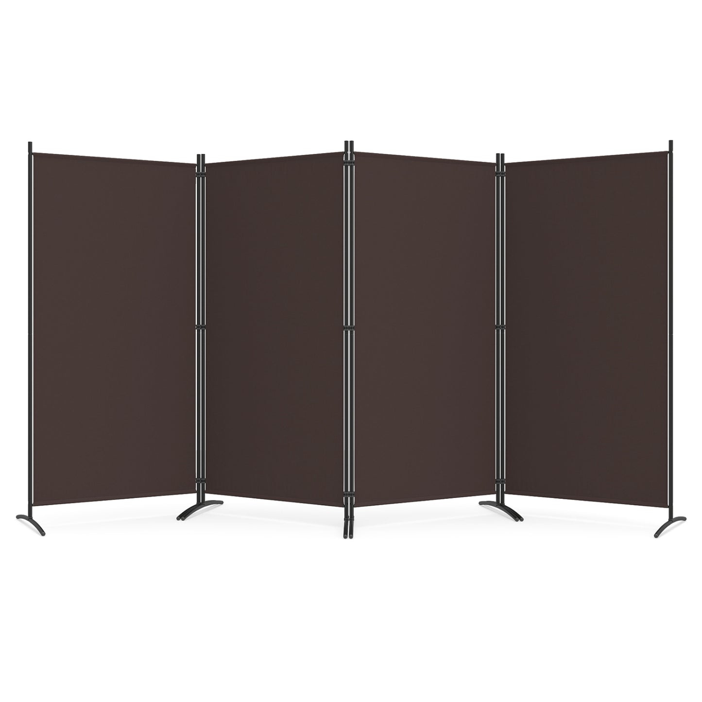 4 Panel Room Divider Screen 6 FT Tall Folding Privacy Partition