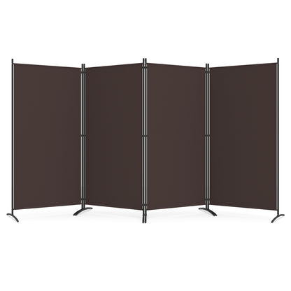 4 Panel Room Divider Screen 6 FT Tall Folding Privacy Partition