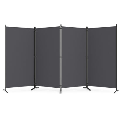 4 Panel Room Divider Screen 6 FT Tall Folding Privacy Partition