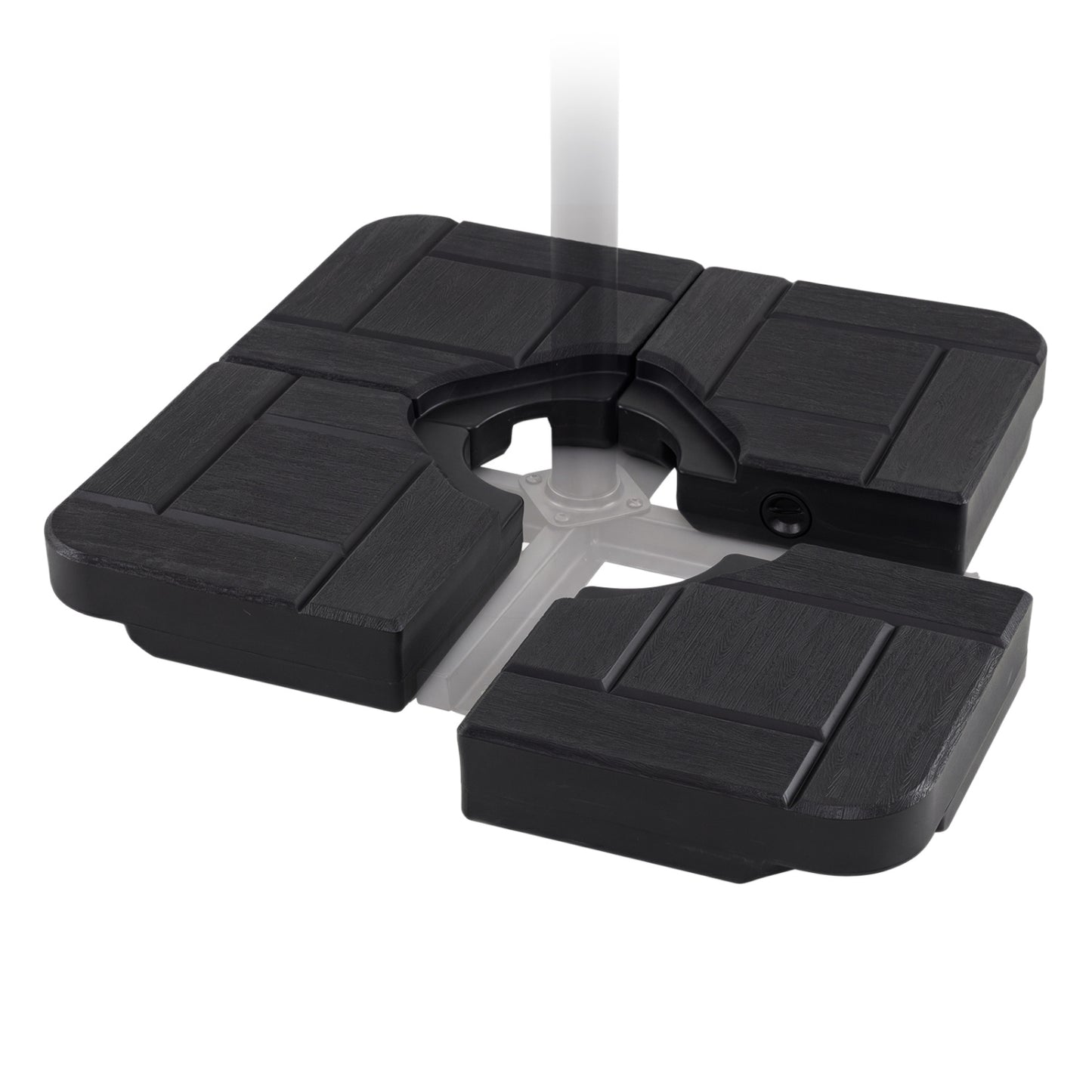 4-Piece 188 LBS Cantilever Offset Patio Umbrella Base-Black