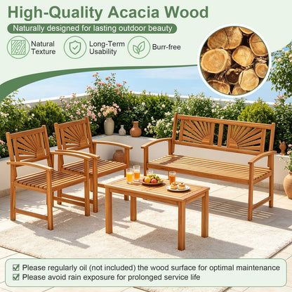Outdoor Wicker Sofa Chairs and Loveseat with Rectangle Coffee Table