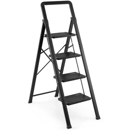 3-Step Folding Step Stool with Wide Anti-Slip Pedals