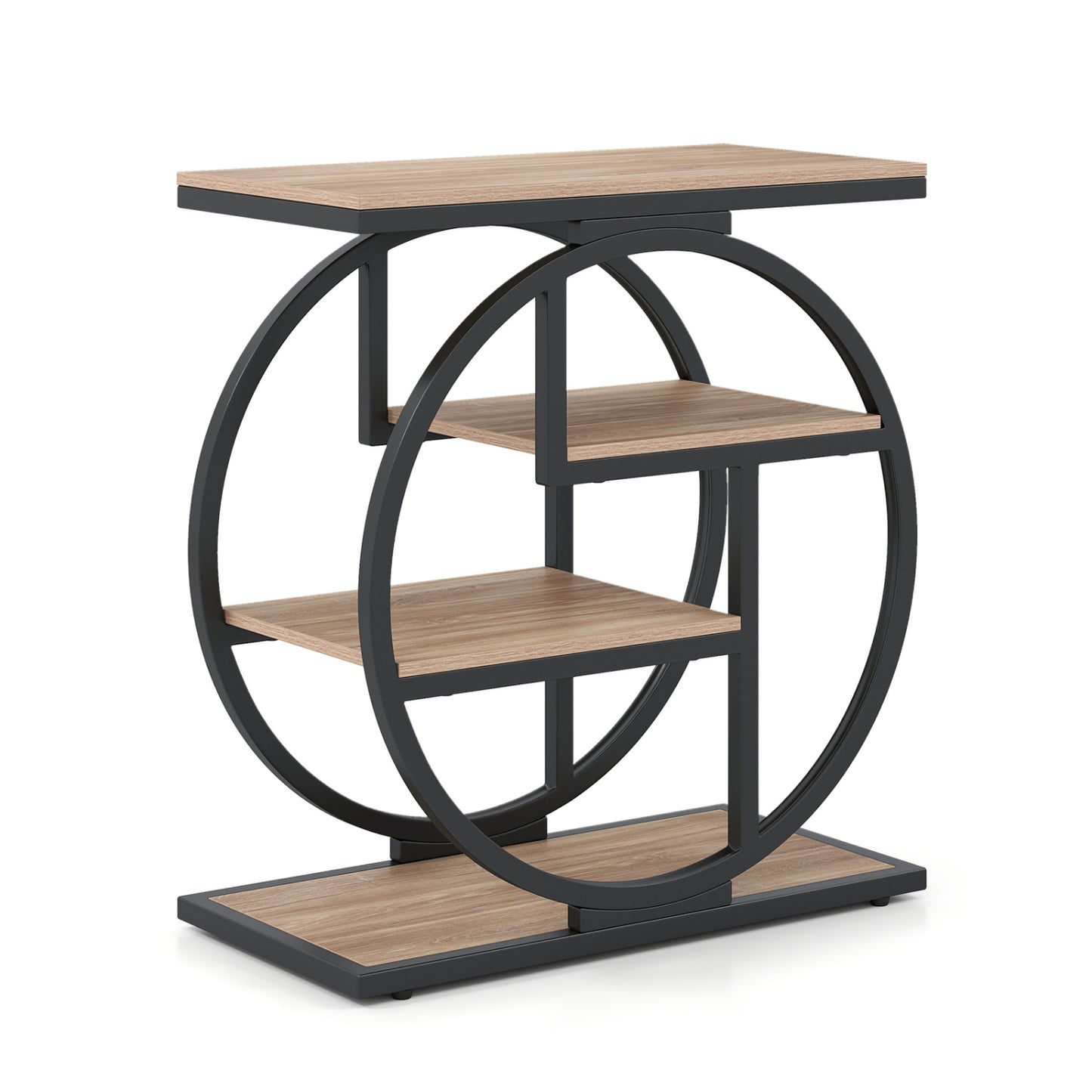 4-Tier Narrow End Table with Storage Shelves