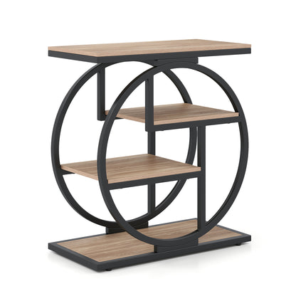 4-Tier Narrow End Table with Storage Shelves