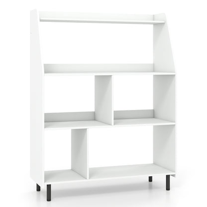 4-Tier Open Bookcase with Anti-Tipping Kits - White
