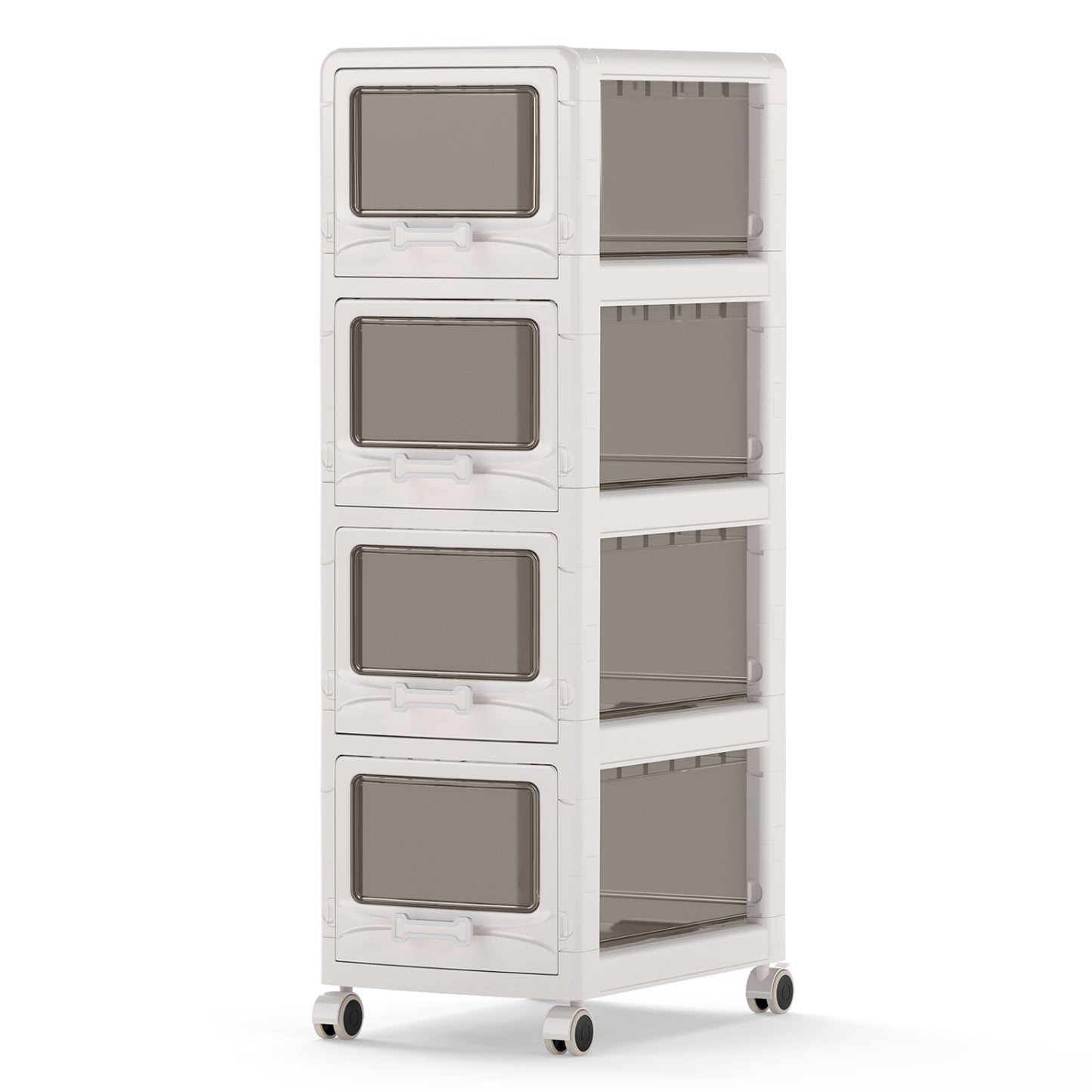 Rolling Storage Cart with Drawers and Lockable Wheels