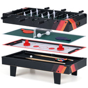 4 in 1 Combo Game Table Set with Billiards-Black