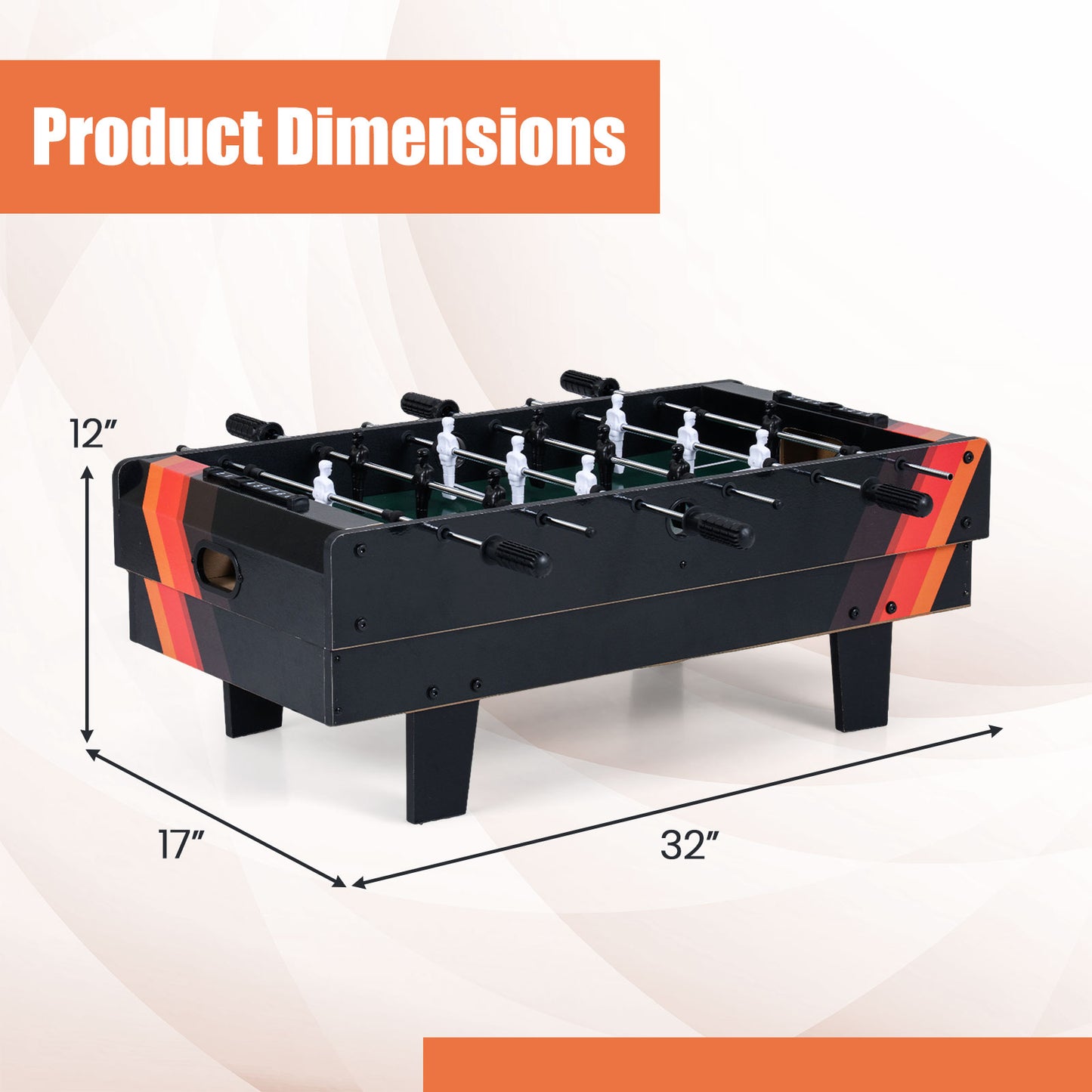 4 in 1 Combo Game Table Set with Billiards-Black