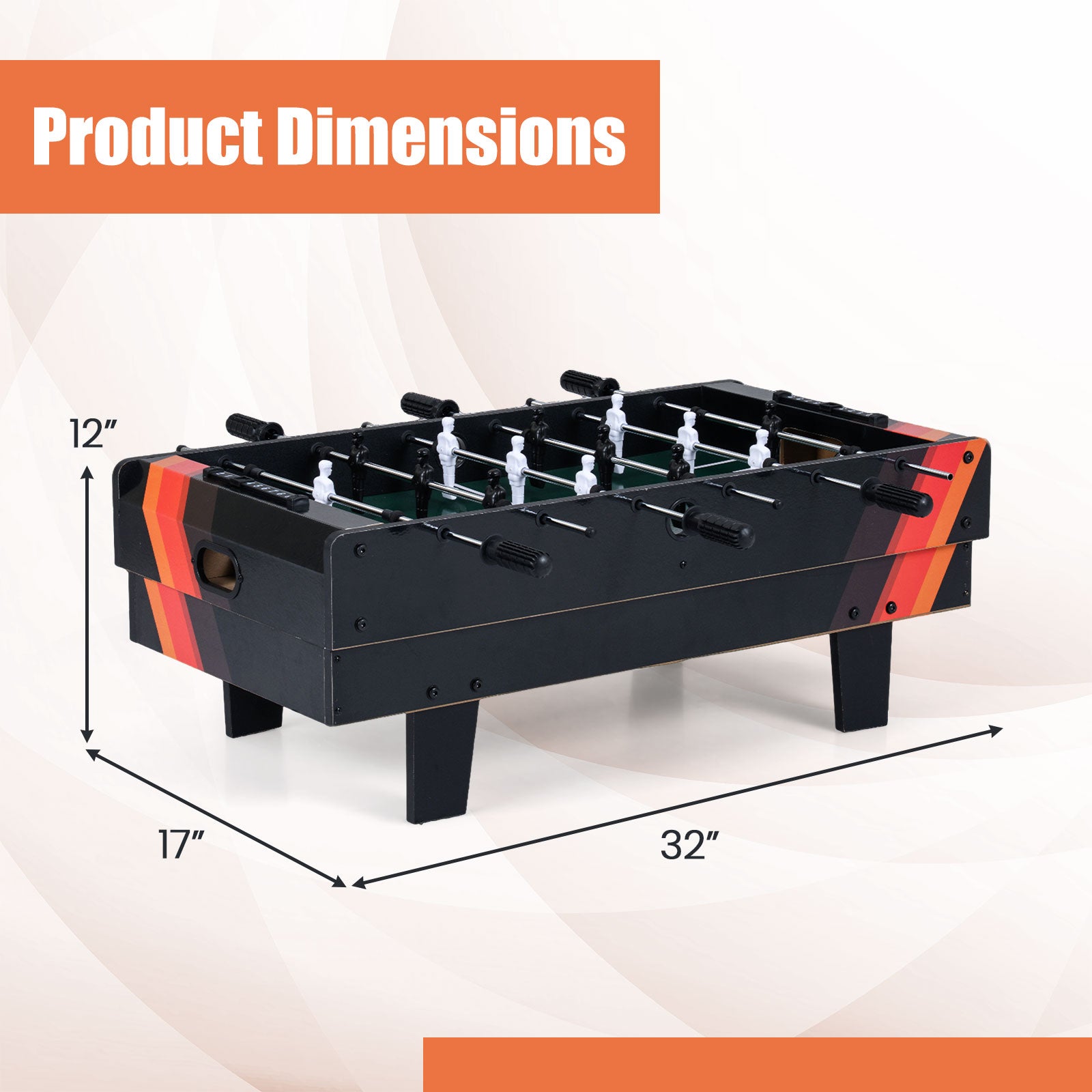 4 in 1 Combo Game Table Set with Billiards-Black