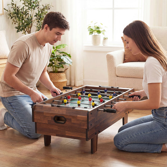 4 in 1 Combo Game Table Set with Billiards-Natural