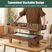 4 in 1 Combo Game Table Set with Billiards-Natural
