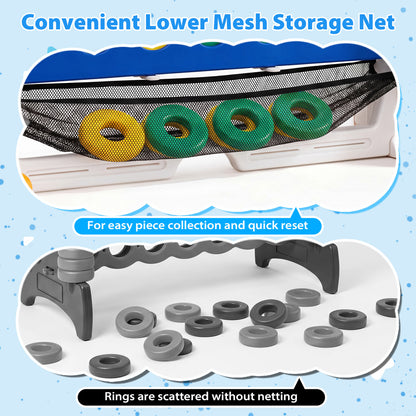 4-in-1 Adjustable Height Connect Game with Carry Bag