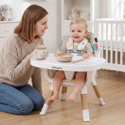 4 in 1 High Chair for Babies Convertible Toddler Highchair-Multicolor