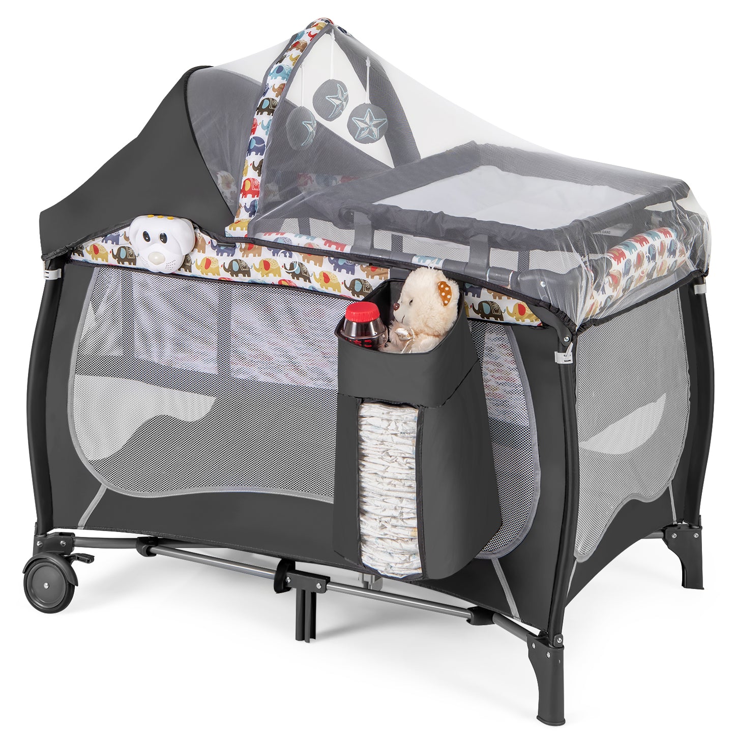 4 in 1 Portable Baby Nursery Center with Net and Music Box