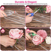 Clear Acrylic Flower Vase Rectangular Floral Centerpiece