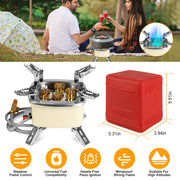 13,000W Windproof 5-Head Camping Gas Stove