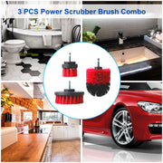 3Pcs/Set Drill Brush Power Scrubber Cleaning Brush for Car