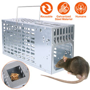 Humane Live Mouse Trap Reusable Metal Rat Rodent Cage