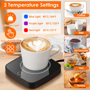 Desktop Electric Cup Warmer 8Hours Auto Shut Off 3 Temperature Levels