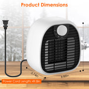 1000W Portable Electric Heater Cooler 3 Gear