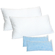 2 Pack Shredded Memory Foam Pillows Adjustable Cool Pillows with Extra Filling Machine Washable Cover for Side Back Stomach Sleepers