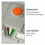 5.3 Gallon Portable Travel Toilet with Piston Pump Flush