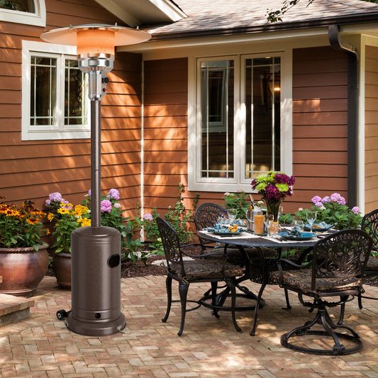 50000 BTU Stainless Steel Propane Patio Heater with Trip over Protection