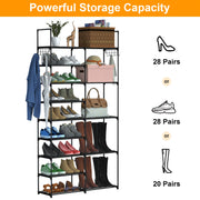 9 Tiers Plus 5 Tiers Shoe Rack Metal Shoe Storage Shelf