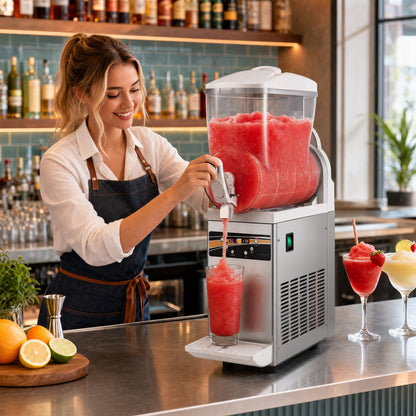 Commercial Slushy Machine 15L Single Tank 550W Freezer