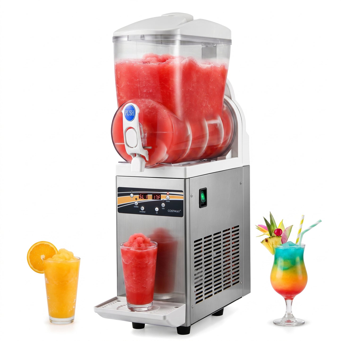 Commercial Slushy Machine 15L Single Tank 550W Freezer