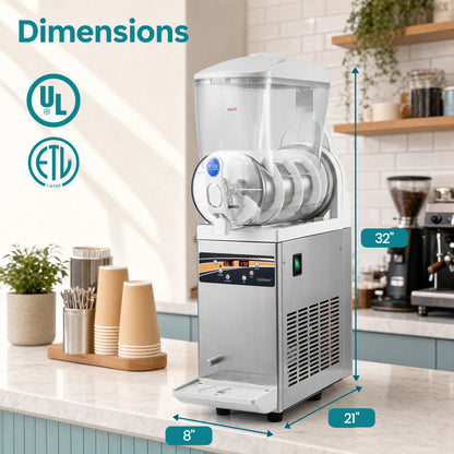 Commercial Slushy Machine 15L Single Tank 550W Freezer