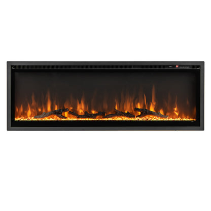 Electric Fireplace in-Wall Recessed with Remote Control and Adjustable Color and Brightness-36 inches - 50 Inches
