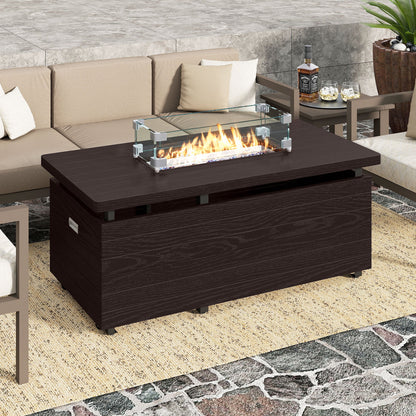 51-Inch Propane Fire Pit Table with 50,000 BTU Gas Burner