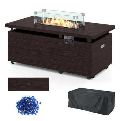 51-Inch Propane Fire Pit Table with 50,000 BTU Gas Burner