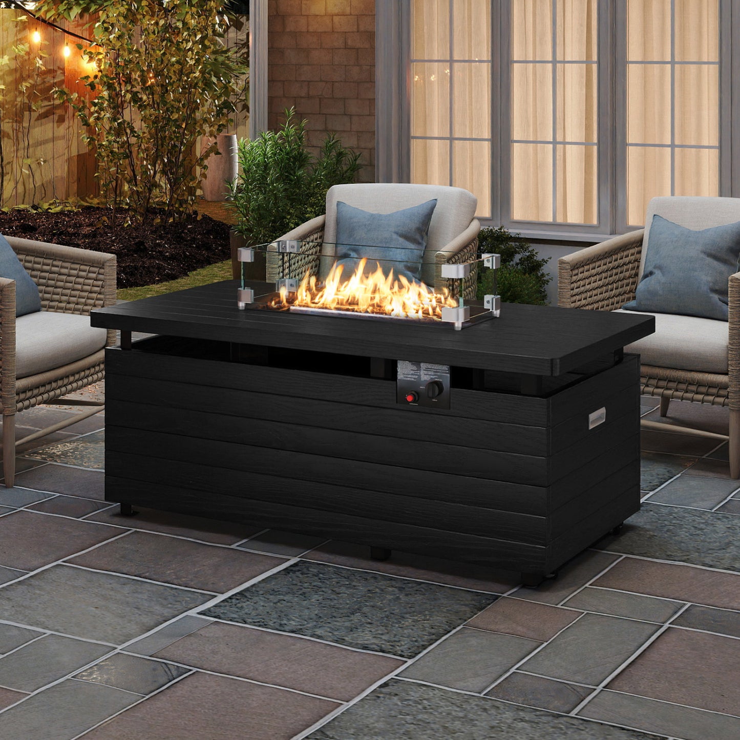 51-Inch Propane Fire Pit Table with 50,000 BTU Gas Burner