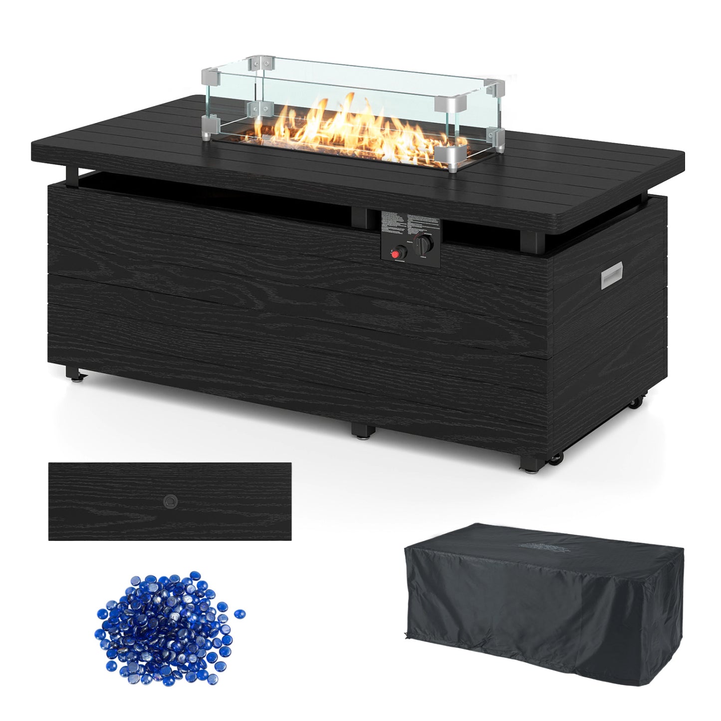 51-Inch Propane Fire Pit Table with 50,000 BTU Gas Burner