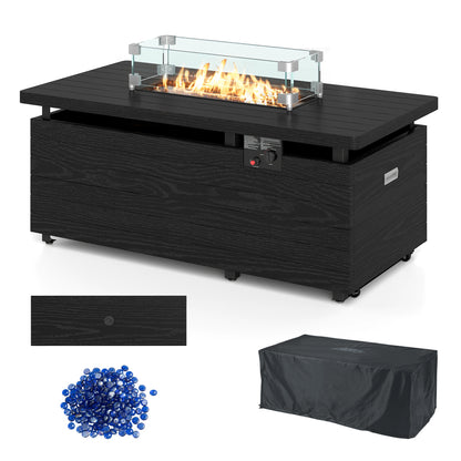 51-Inch Propane Fire Pit Table with 50,000 BTU Gas Burner