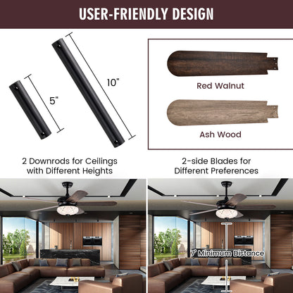 52 Inches Ceiling Fan with Remote Control