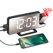 Projection Alarm Clock LED Digital Alarm Clock with Dual Alarms Snooze Function