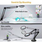 2-n-1 LED Magnifier Desk Lamp