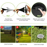 4Pcs Solar Powered Ground Light Outdoor