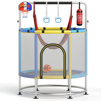 55" Kids Trampoline Gift for for 3-6 Years Old Boys and Girls-Navy