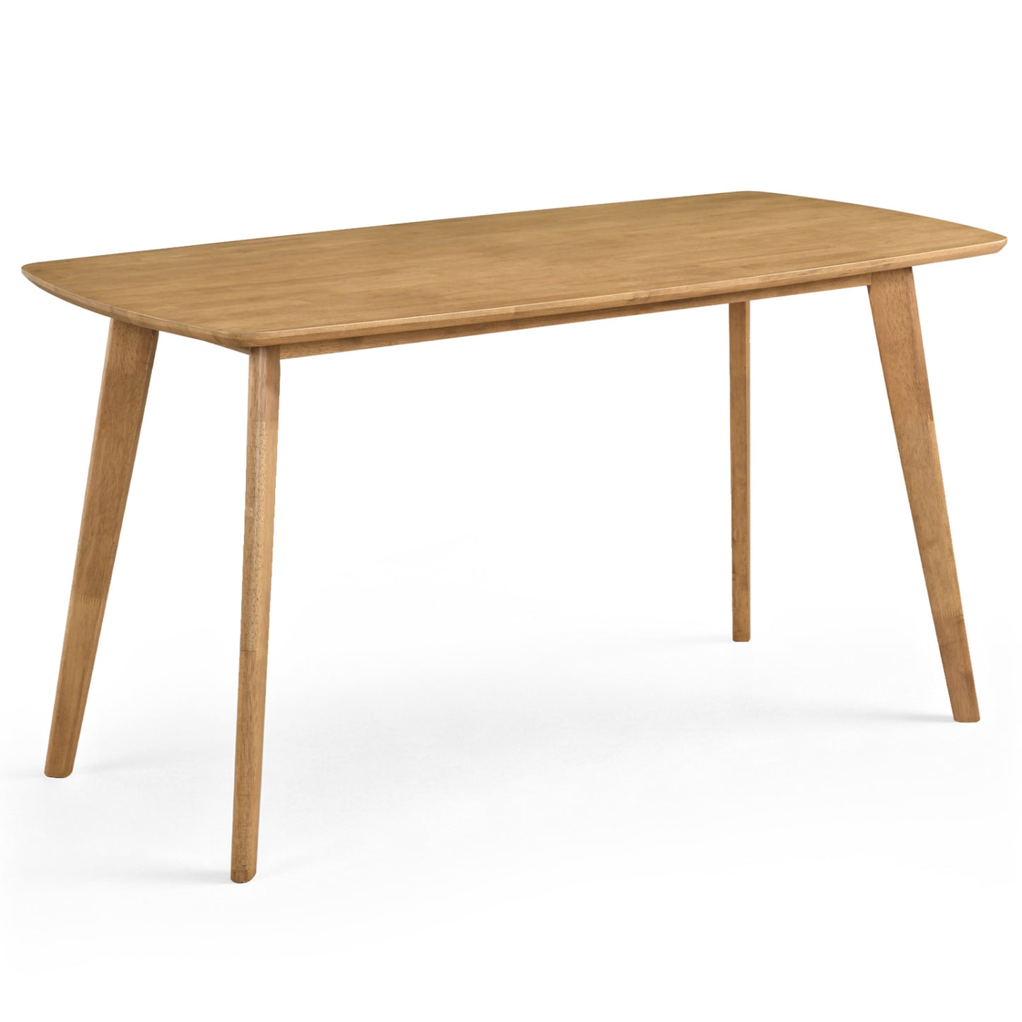 55" Solid Wood Dining Table for 4-6 People