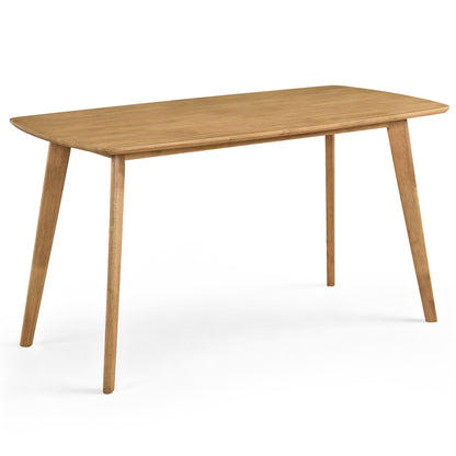 55" Solid Wood Dining Table for 4-6 People