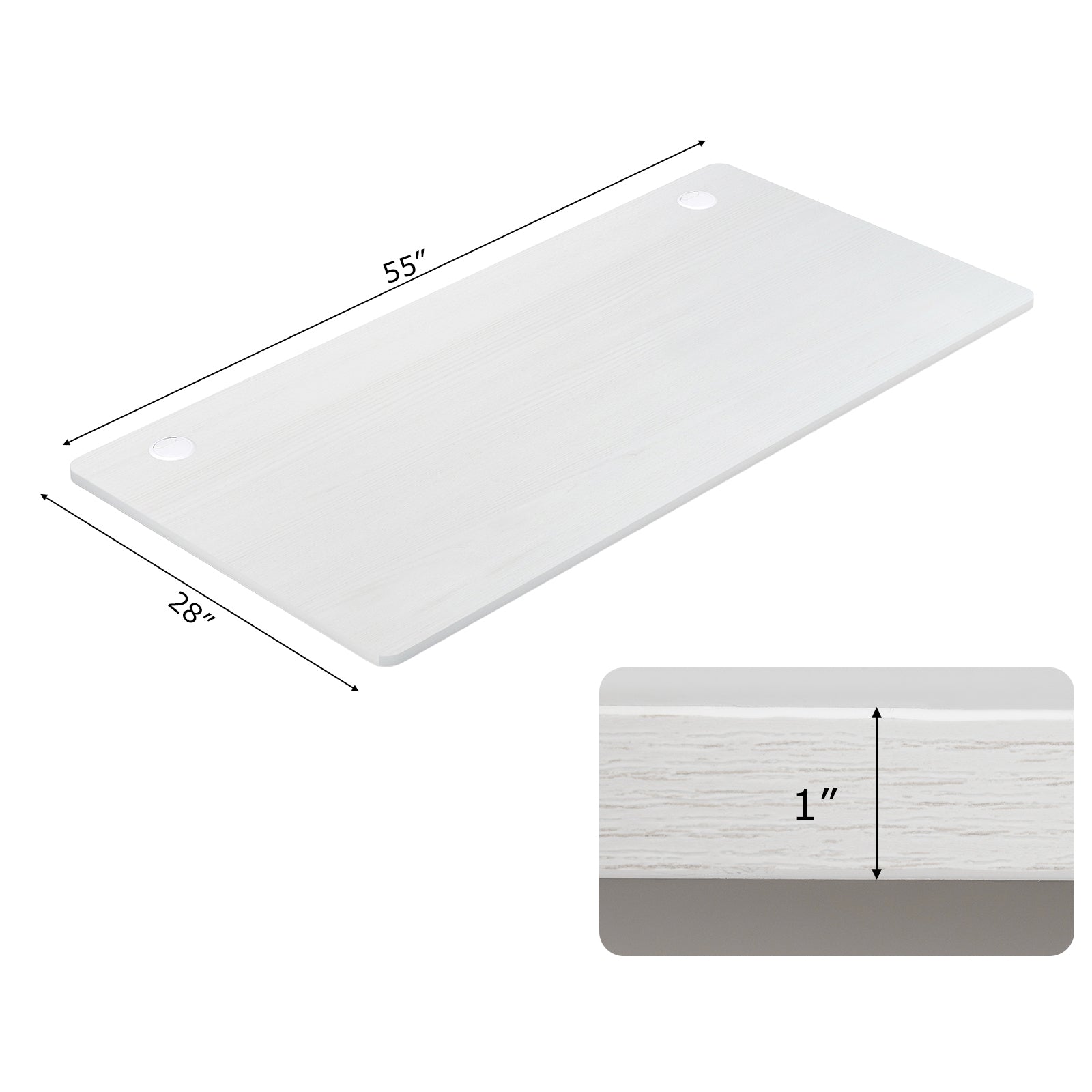 55" x 28" Universal Tabletop for Standard and Standing Desk Frame-Natural