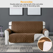 Reversible Sofa Cover Chair Loveseat Couch Slipcover Microfiber Cushion