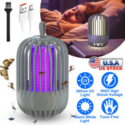 900V High Voltage Cordless Indoor Bug Zapper Type C Rechargeable Mosquito Lamp Trap Portable Electric Mosquito Killer with Hanging Strap Night Light f