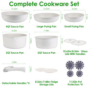 17Pcs Nonstick Cookware Set