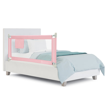 57 Inch Toddlers Vertical Lifting Baby Bed Rail Guard with Lock-Blue - Pink